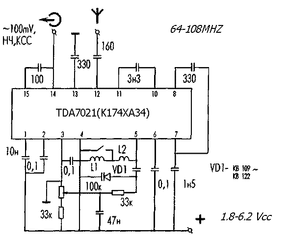  Схема УКВ-ЧМ тюнера
